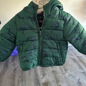 Boys green and navy winter coat size 2T